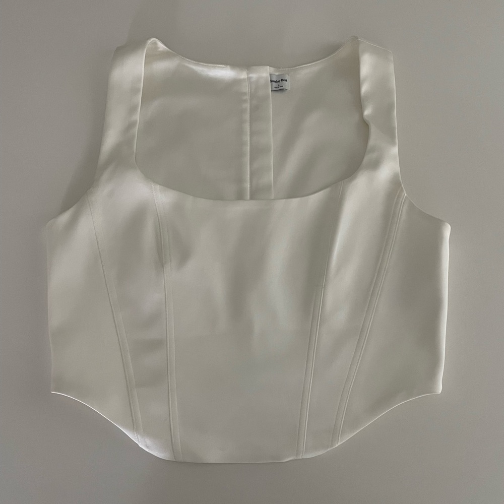 Aritzia Sunday Best White Corset Top